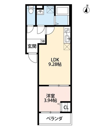 Sハウス北野田の物件間取画像